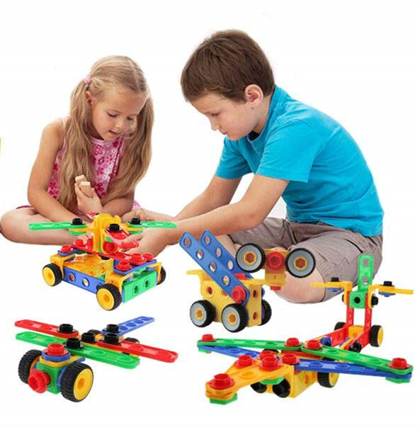 Construction Engineering Building Blocks 110 Pcs | STEM Educational Building Toy Set for Kids