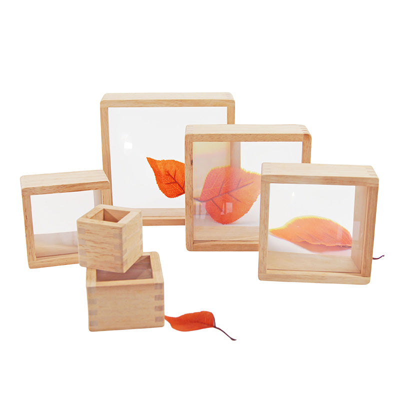 Magnification Blocks Set (6 PCS) | STEM Science Learning Wooden Blocks for Kids (Ages 2+)