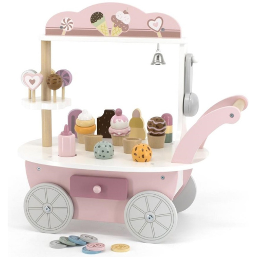 Wooden Ice Cream Cart Mini | Pretend Play Ice Cream Shop Toy for Kids