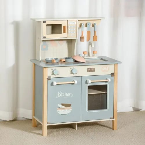 Wooden Kitchen Set for Kids Play | Pretend Play Cooking Toy Set