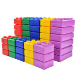 Hallonation Blocks 45 Pcs | Large Jumbo Mega Building Blocks for Kids STEM Play Set