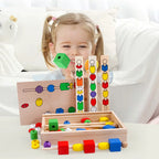 Wooden Beads Lacing Game | Kids Stringing Beads Fine Motor Learning Toy