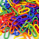 Chain Links 600 Pcs | Rainbow DIY Plastic Clips Bird & Pet Cage Toy Set