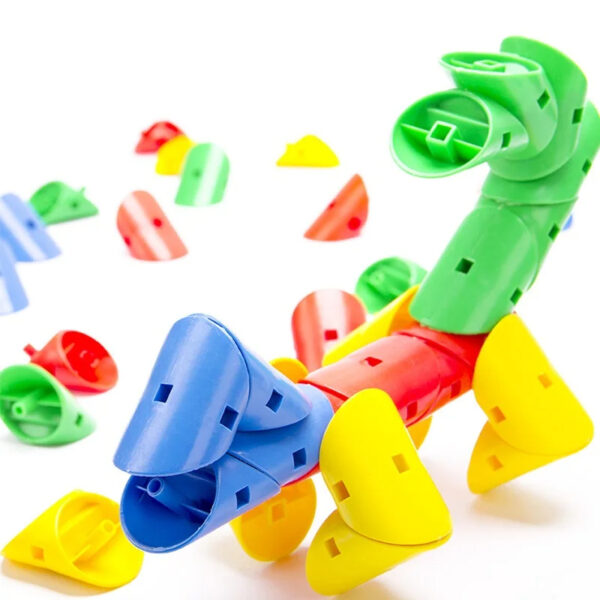 Hatch Manipulative Shapes 100 PCS | Interlocking STEM Building & Fine Motor Toy Set