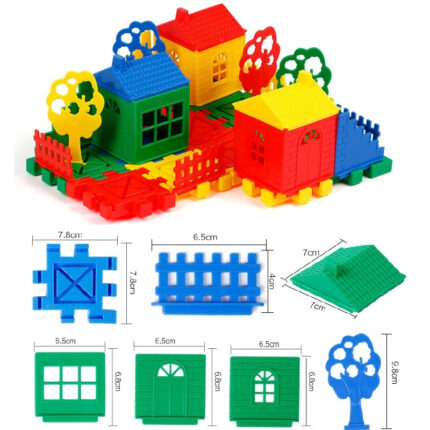 Giant Interlocking House Building Block 45 Pcs | Kids STEM Creative Construction Toy Set
