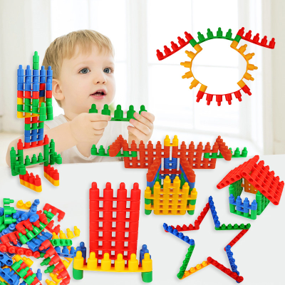Interconnecting Bullets Stacking Blocks 105 Pcs | Kids Montessori STEM Building Toy Set