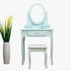 Dressing Table with Stool Vintage | Kids Wooden Vanity Makeup Play Set