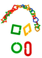 Linking Shapes 185 Pcs | Kids STEM Connecting Building Blocks Educational Toy Set