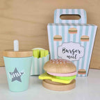 Wooden French Fries Set Meal Toy | Kids Pretend Play Fast Food KFC Box Set