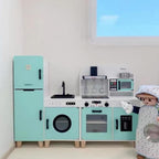 New Wooden Kitchen Playset with Sound Light & Water | Kids Pretend Play Toy