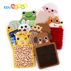 Touch Lends Animal Hair Cognitive Cognition 8 PCS | Kids Sensory Texture Learning Mats
