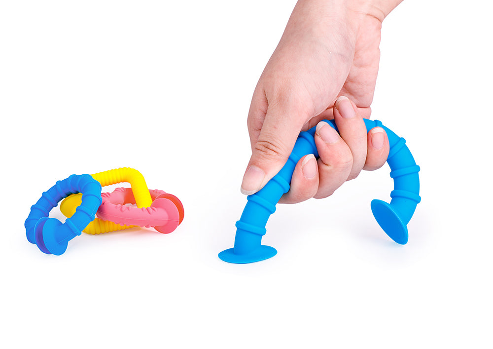 Silicon Baby Teething Ring Toys 6 PCS | Textured Sensory Silicone Ring Set
