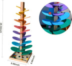 Musical Rainbow Tree Building Blocks Toy | Montessori Wooden Educational Music Toy Kids