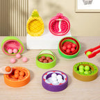 Fruit Colors Classification Toy for Kids | Wooden Color Sorting Bowl Montessori Set