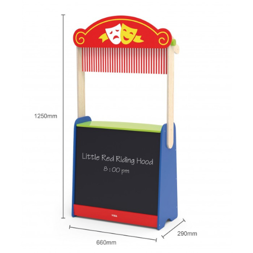 Theatre & Grocery Store Wooden Toy | 2-in-1 Pretend Play Shop & Stage for Kids