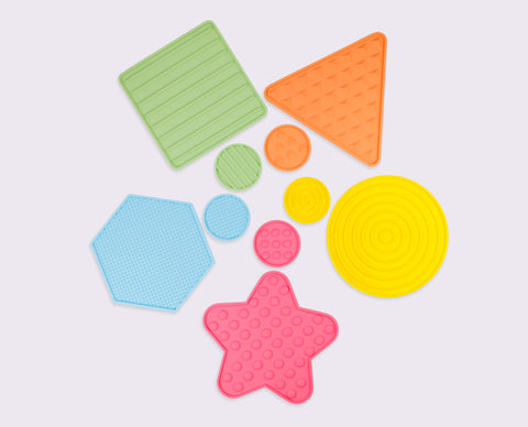 Silicone Textured Sensory Play Mat Toys (10 PCS)