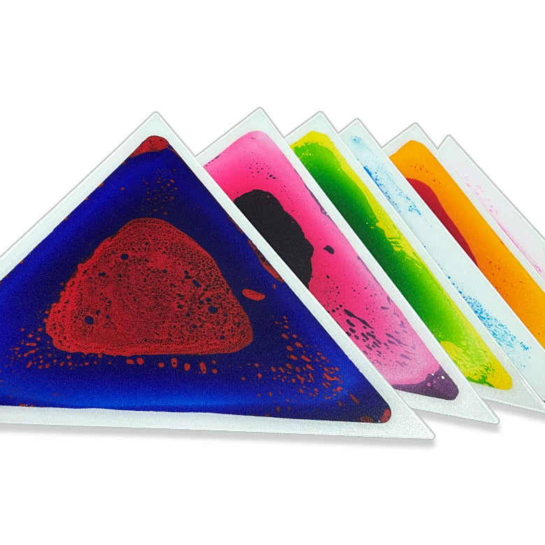 Pressure Sensitive Color Changing Liquid Floor Tiles 6 PCS Triangle | Kids Sensory Gel Mats