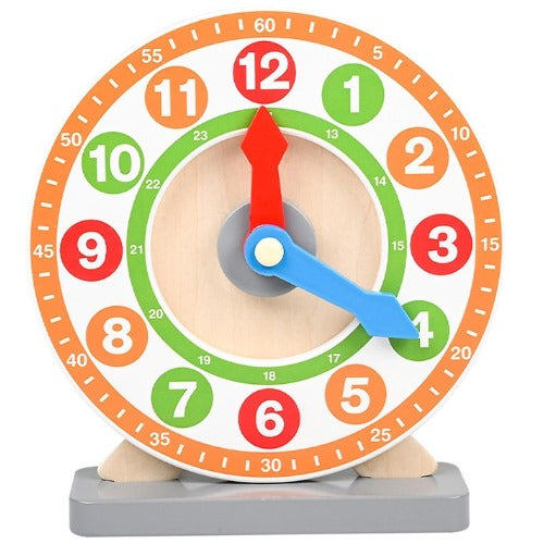 Teaching Clock Wooden | Kids Educational Math & Learning Activity Toy Set