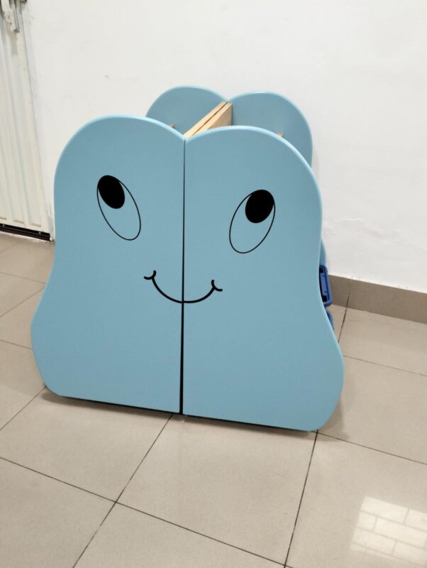 Frog Book Shelf Set of 2 | Kids Library Storage & Classroom Book Organizer