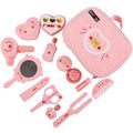 Wooden Makeup Set for Girls | Pretend Play Cosmetic Kit with Storage Table