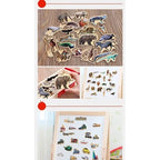 Magnetic Marine Animals, Food Items & Vehicles Puzzle Set | Kids Learning Toy (3 Packs)