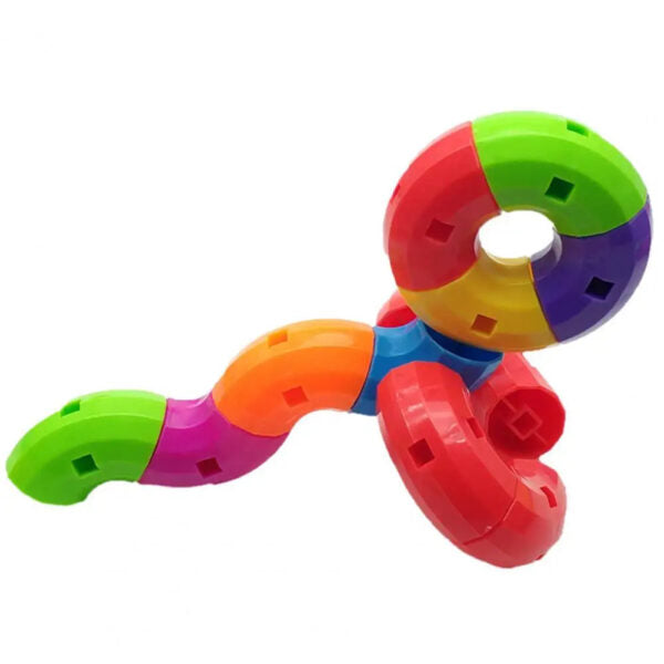 Capu Manipulative Shapes 60 PCS | Interlocking STEM Fine Motor Skills Building Toy