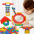 Interconnecting Bullets Stacking Blocks 105 Pcs | Kids Montessori STEM Building Toy Set