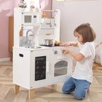 Little Chef's Kitchen with Light and Sound | Classic White Wooden Play Kitchen