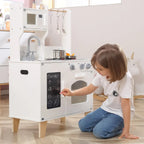 Little Chef's Kitchen with Light and Sound | Classic White Wooden Play Kitchen