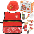 Firefighter Role Play Set (8 Pcs) | Kids Pretend Play Costume & Rescue Toy Kit