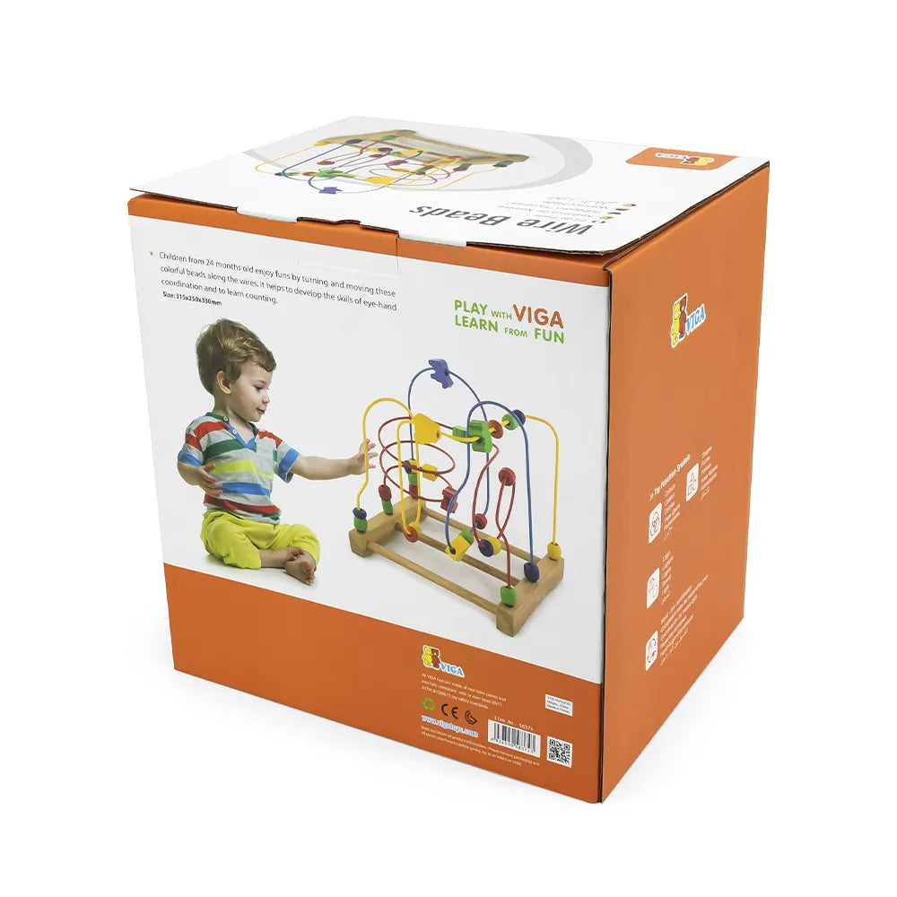 Wooden Farm Bead Maze | Educational Toddler Motor Skills Learning Toy
