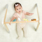 Foldable Baby Play Gym 0M+ | Wooden Activity Gym for Newborn Sensory Play