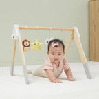 Foldable Baby Play Gym 0M+ | Wooden Activity Gym for Newborn Sensory Play