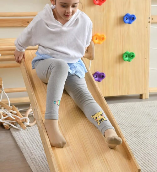 Swedish Ladder Climbing Set for Kids | Wall Climber, Ramp & Rope Panels Activity Unit