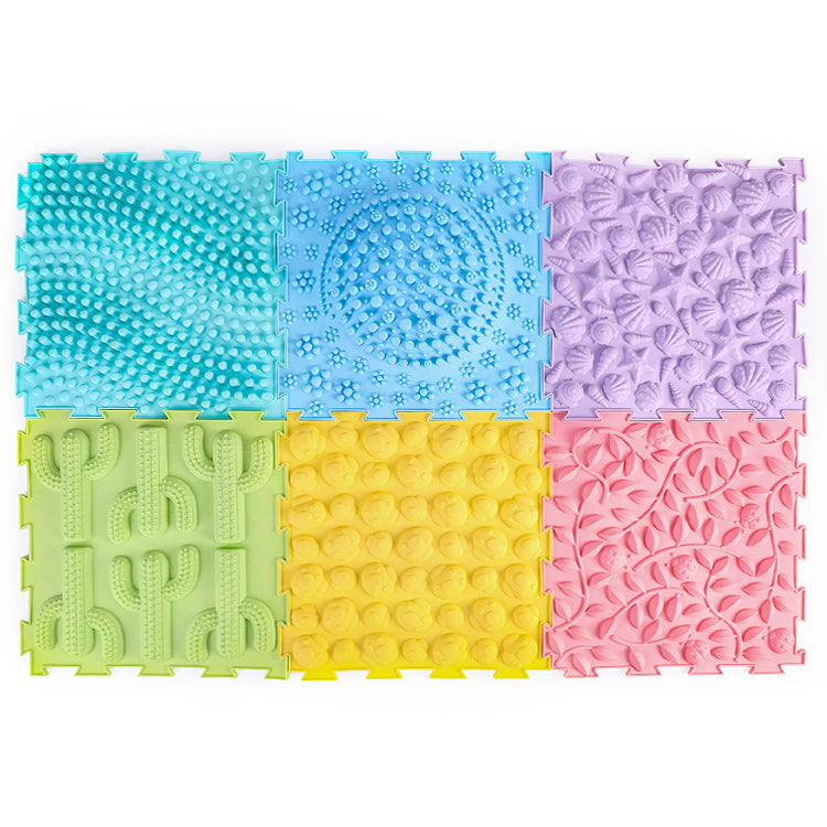 Massage Orthopedic Sensory Floor Mats 6 PCS | Kids Foot Massage Play Mat Set