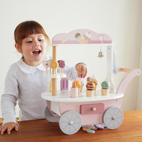 Wooden Ice Cream Cart Mini