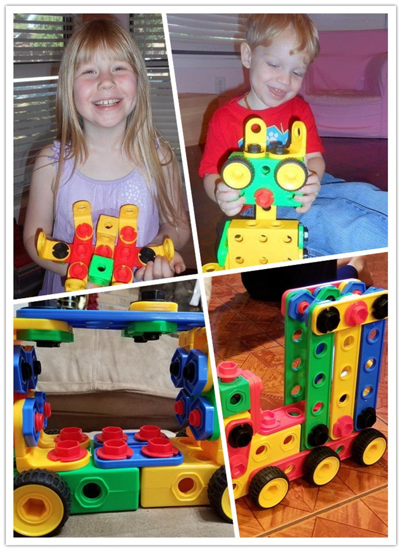 Construction Engineering 85 Pcs Building Blocks | Kids STEM Nuts & Bolts Toy Set