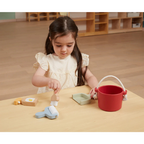 Wooden Cleaning Set for Kids | Pretend Play Cleaning Toy Bucket Set Age 3+