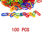 Chain Links 600 Pcs | Rainbow DIY Plastic Clips Bird & Pet Cage Toy Set