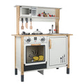 Maya Modern Wooden Kitchen Set for Kids | Pretend Play Kitchenette with Accessories