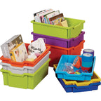 Heavy Duty Storage Bin | Kids Classroom Plastic Storage Organizer Box