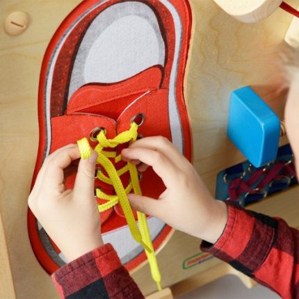 Manual Dexterity Board III | Kids Fine Motor Skills Lacing & Activity Wall Toy