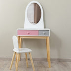 Maya Dressing Table with Stool | Kids Wooden Vanity Makeup Role Play Set