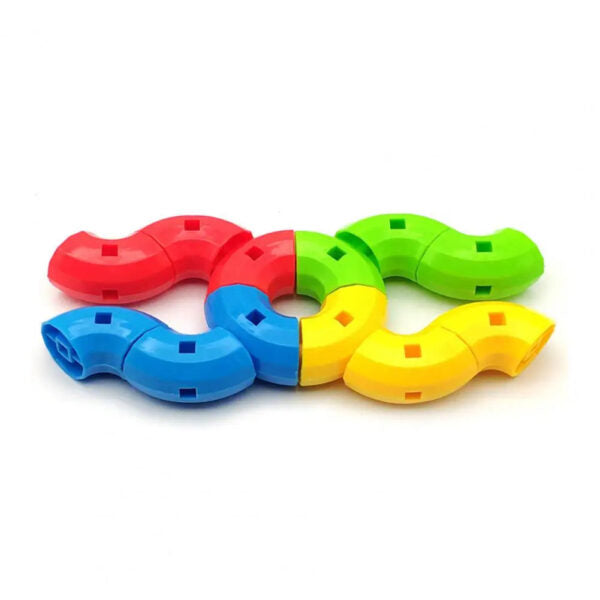 Capu Manipulative Shapes 60 PCS | Interlocking STEM Fine Motor Skills Building Toy