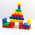 2cm Linking Cubes 100 Pcs | Kids 3D STEM Building Blocks Educational Toy Set