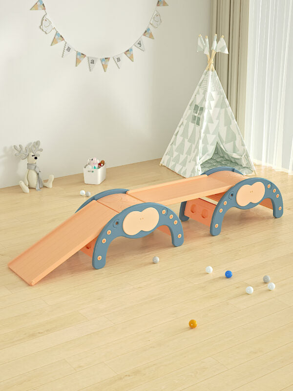 Children’s Indoor Climbing Slide Pikler Set | Montessori Climber Arch & Slide Play Gym