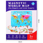 Magnetic Paradise World Map Puzzle | Kids Wooden Educational Jigsaw Toy