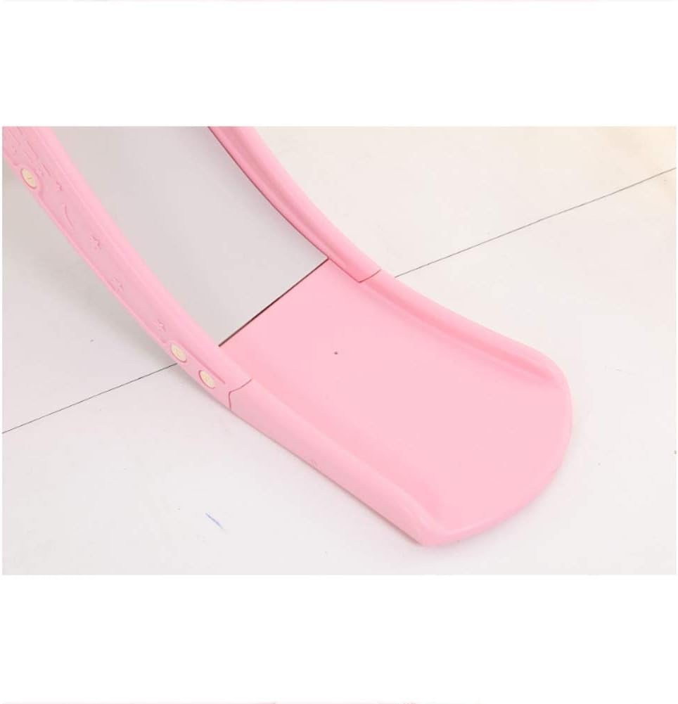 Kids Slide Playset 2-in-1 Toddler Airplane Pink | Indoor Outdoor Slide with Basketball Hoop