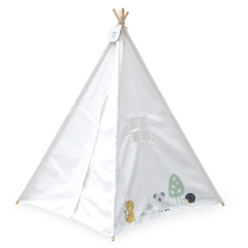 Kids Teepee Tent | Cotton Canvas Play Tent Indoor Reading & Play House