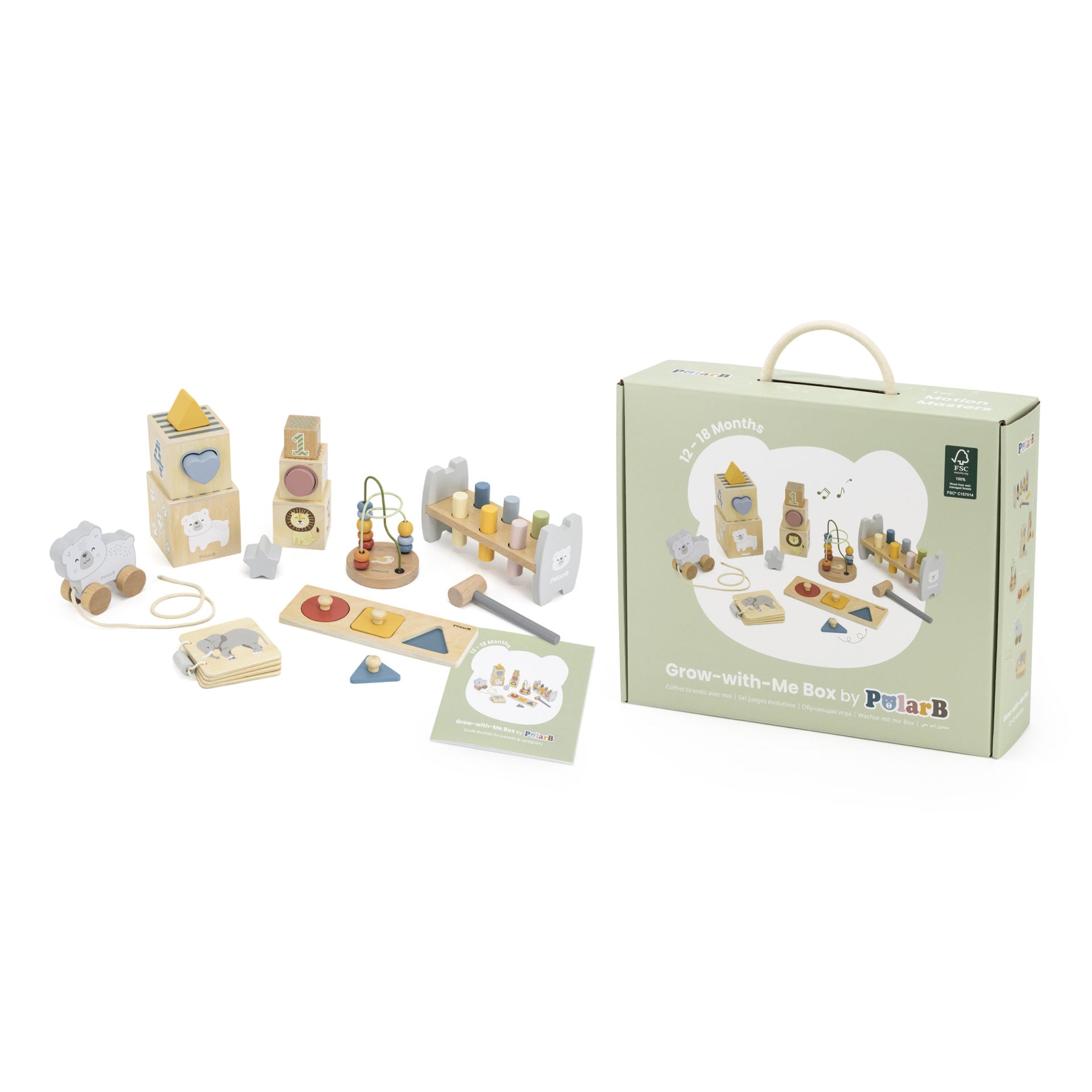 Grow With Me Motion Masters Box (12–18 Months) | Montessori Motor Skills Learning Toy Set